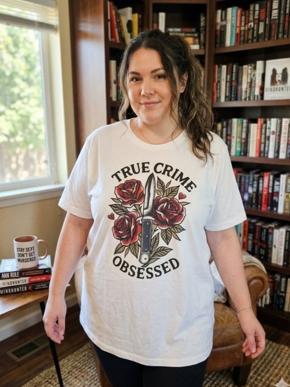 Torrid Classic Heritage Jersey Crew True Crime Obsessed Graphic Tee Size 2X NWOT